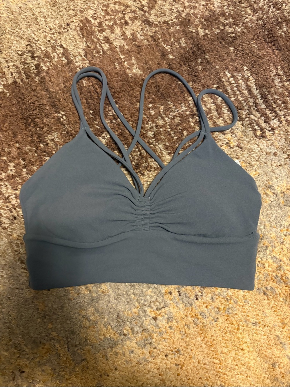 lululemon athletica Strappy Ruched Bralette - Slate Grey